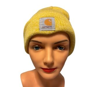 Carhartt Yellow/Gold Heathered Beanie Hat One Size Fall Winter Casual Utility